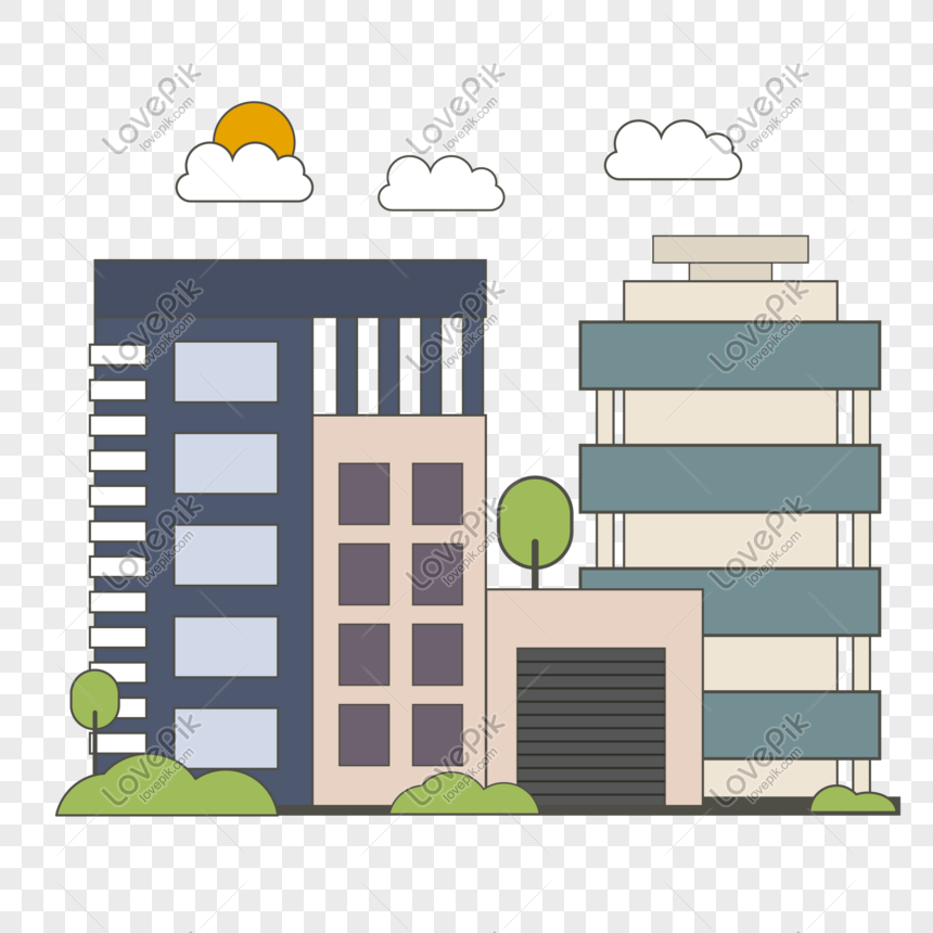 Cartoon Wind City Residence Free PNG And Clipart Image For Free Download -  Lovepik | 611707379
