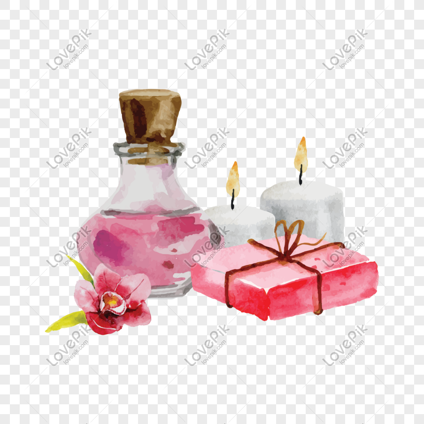 Vector Hand Drawn Candle Flower Gift Box PNG Transparent Image And ...