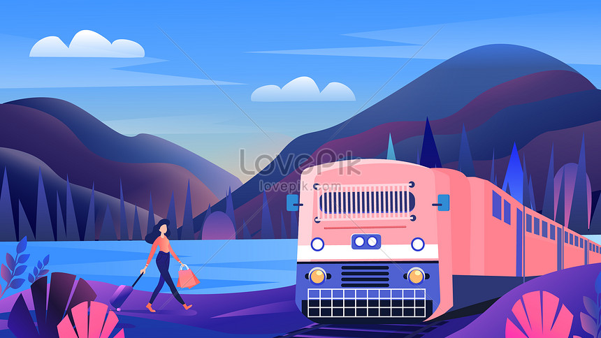 漫画の電車 切符をつかむ 家に帰る 街の風景 イラストイメージ 図 Id Prf画像フォーマットjpg Jp Lovepik Com