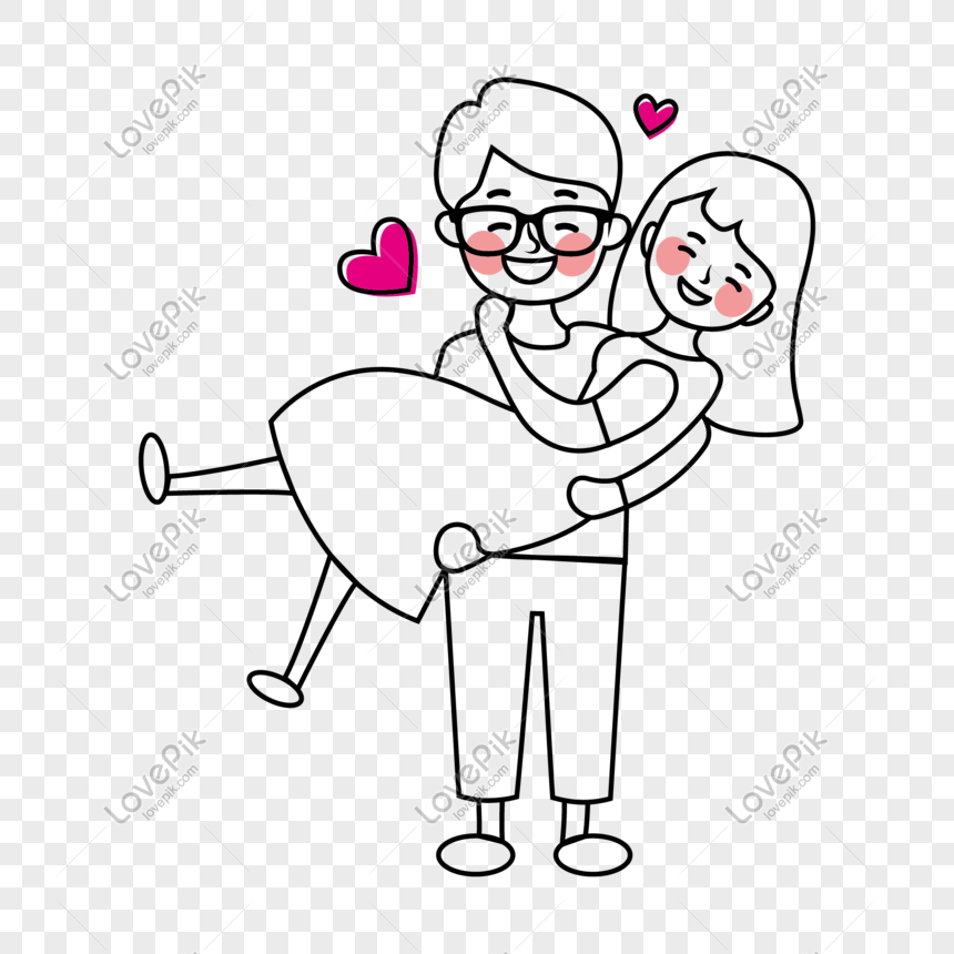 Line Drawing Valentines Day Pick Up Illustration PNG Picture And Clipart  Image For Free Download - Lovepik | 611700575
