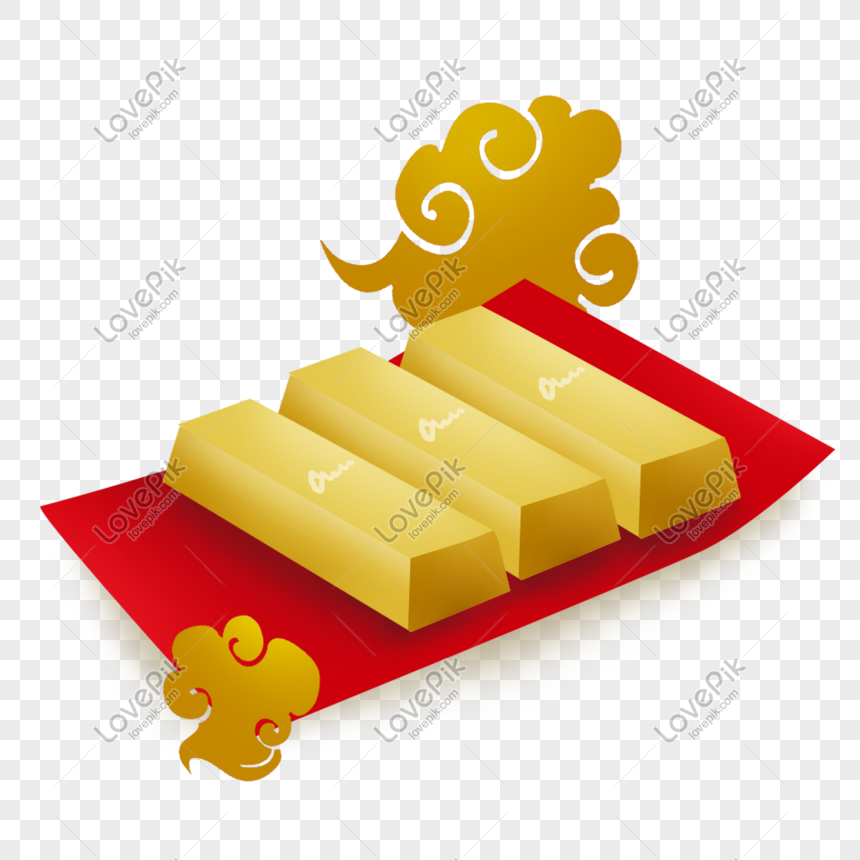 New Year Gold Bars And Clouds PNG Image And Clipart Image For Free ...