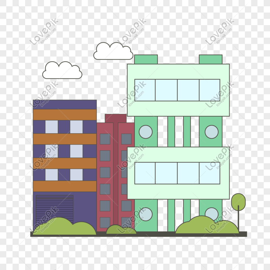 Edificio De Oficinas De La Ciudad De Viento De Dibujos Animados Imagenes De Graficos Png Gratis Lovepik