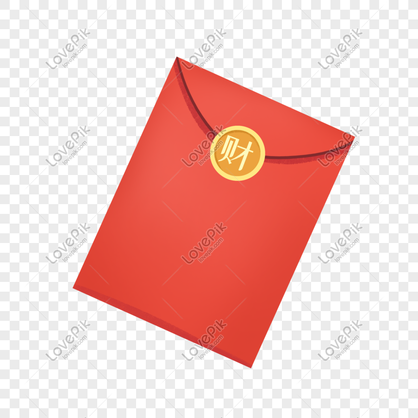 Enveloppe Rouge Chinoise Isolé Sur Fond Blanc Banque D'Images et Photos  Libres De Droits. Image 50100162