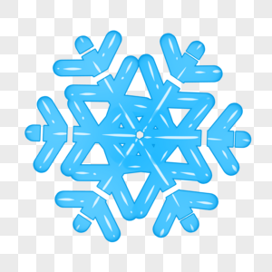 Blue snowflake crystal snowflake png