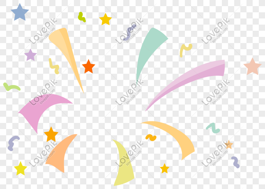 Celebrate the Spring Festival New Year's Day New Passing Decorat, Fireworks, stars, bunch png image