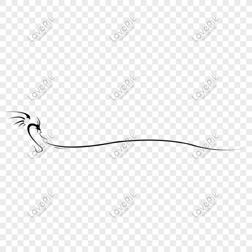 black minimalist dragon hand drawn dividing line png image picture free download 611708505 lovepik com black minimalist dragon hand drawn