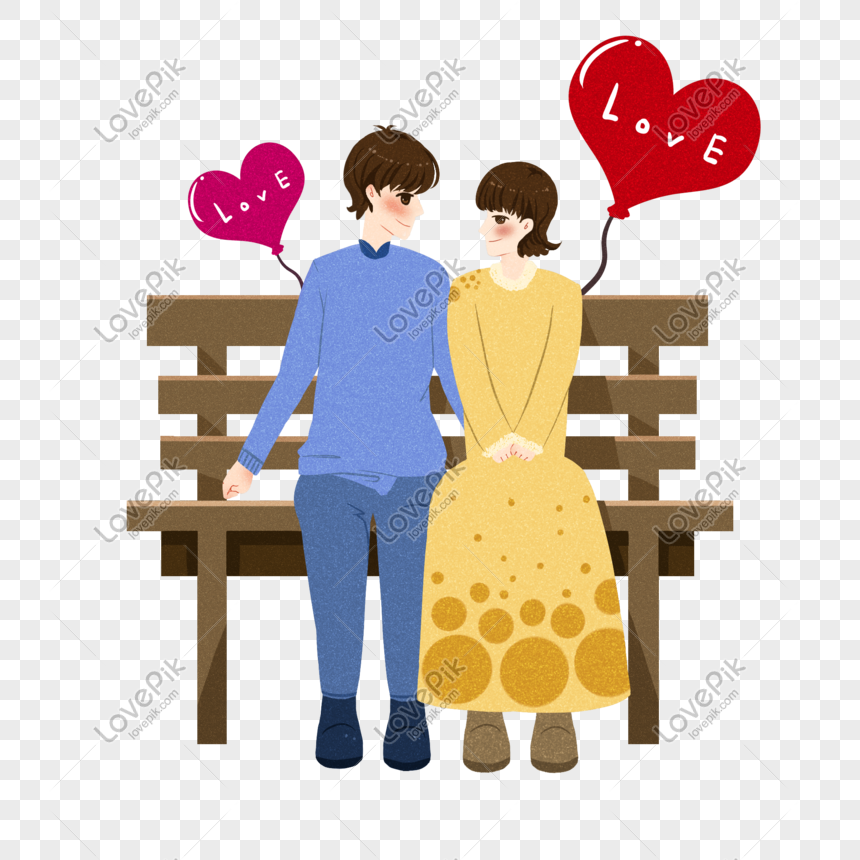 Valentines Day Characters And Balloons PNG Picture And Clipart Image ...