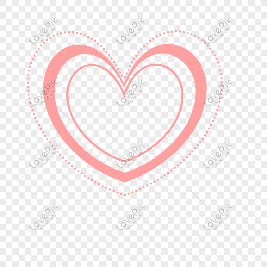 Khung hình trái tim màu hồng: \