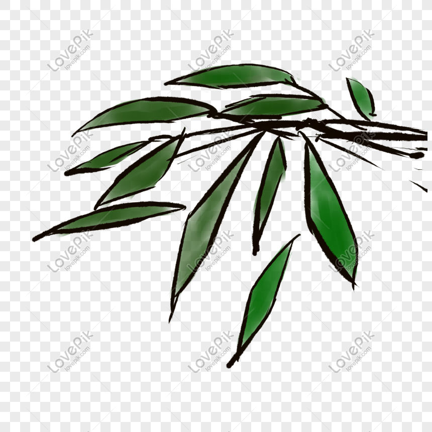 Watercolor Elegant Green Bamboo Leaves Png Image Picture Free Download Lovepik Com
