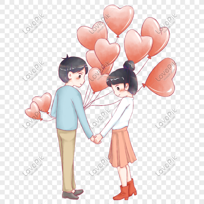 Hand Drawn Valentine Balloon Illustration PNG Image And Clipart Image ...