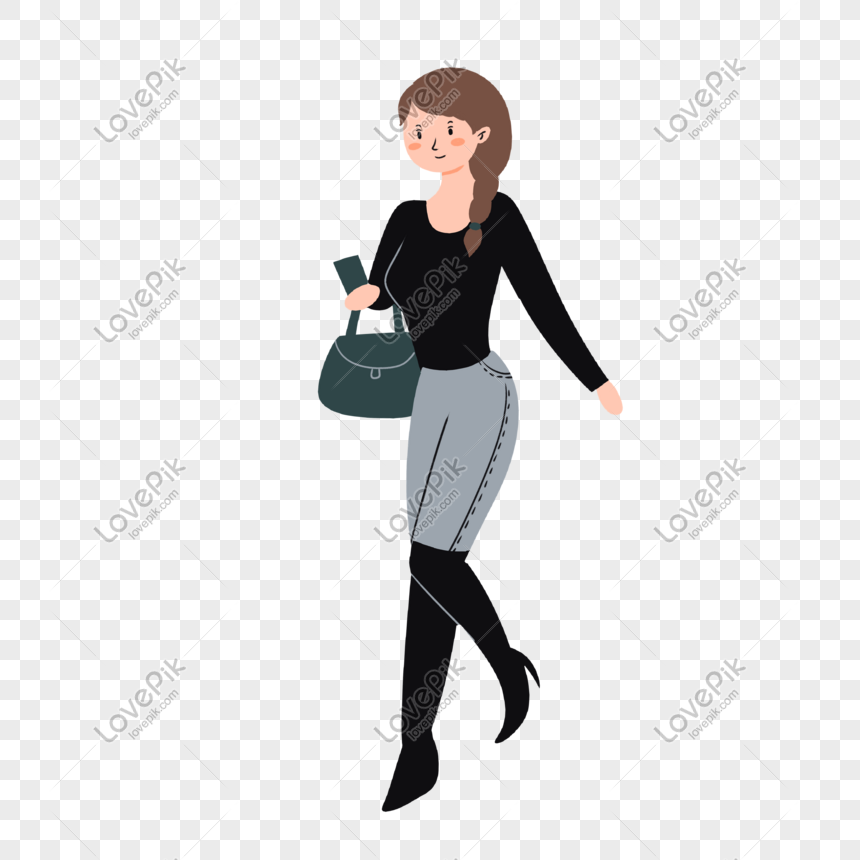 Hand Drawn Cartoon Vector Flat Simple Girl PNG Picture And Clipart Image  For Free Download - Lovepik | 611695375