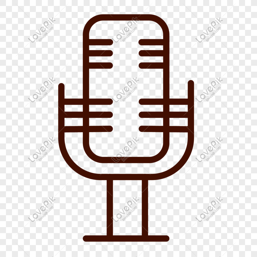 Simple Black Linear Stroke Microphone Ai Vector Png Free Buckle Png Image Picture Free Download Lovepik Com