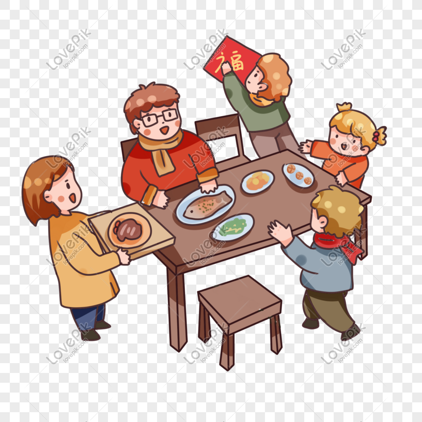 28+ Gambar Kartun Keluarga Sedang Makan Malam - Miki Kartun