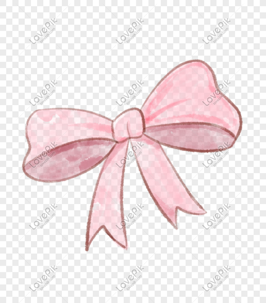 Download Hand Drawn Cartoon Watercolor Pink Bow Download Png Image Psd File Free Download Lovepik 611701057