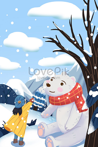 Gran Ilustración De Dibujos Animados De Invierno Frío Nieve Esce | PSD  ilustraciones imagenes descarga gratis - Lovepik