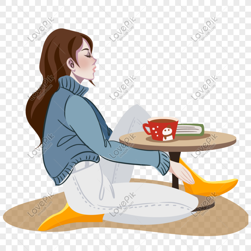 Buddhist Girl Enjoying Coffee And Enjoying Life PNG Transparent And Clipart  Image For Free Download - Lovepik | 611698556