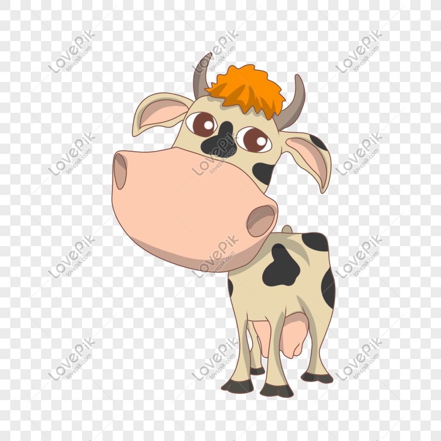 Hand Drawn Cow Cartoon Illustration PNG Transparent And Clipart Image For  Free Download - Lovepik | 611707466
