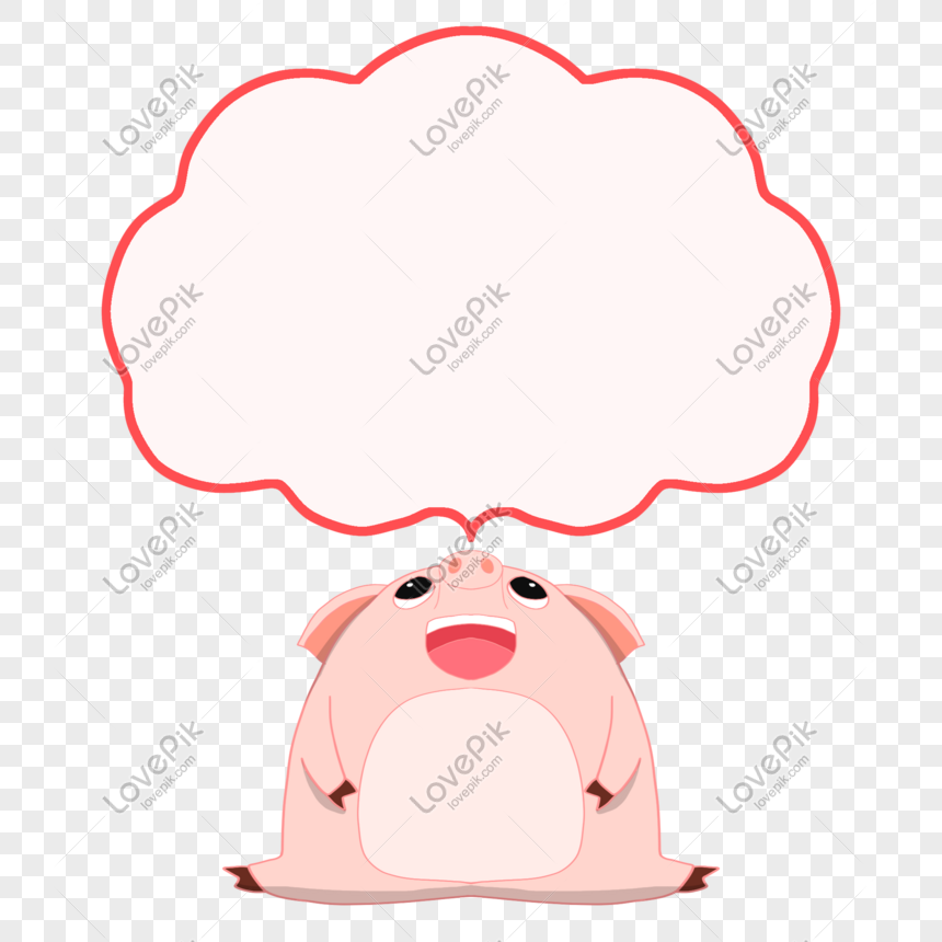 Cute Pig Chat Box Illustration Png Image Picture Free Download Lovepik Com
