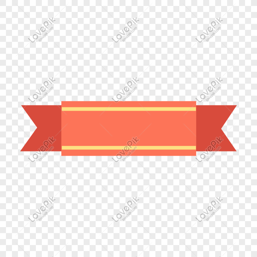 Banner ribbon with stripes white and red Vector Image