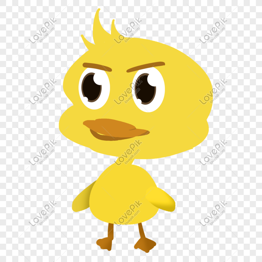 Cartoon Cute Little Yellow Duck Illustration PNG White Transparent ...
