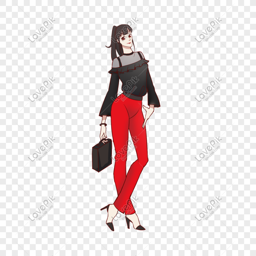 Girls Day Fashion Red Dress Pants Characters PNG Transparent And Clipart  Image For Free Download - Lovepik | 611750256