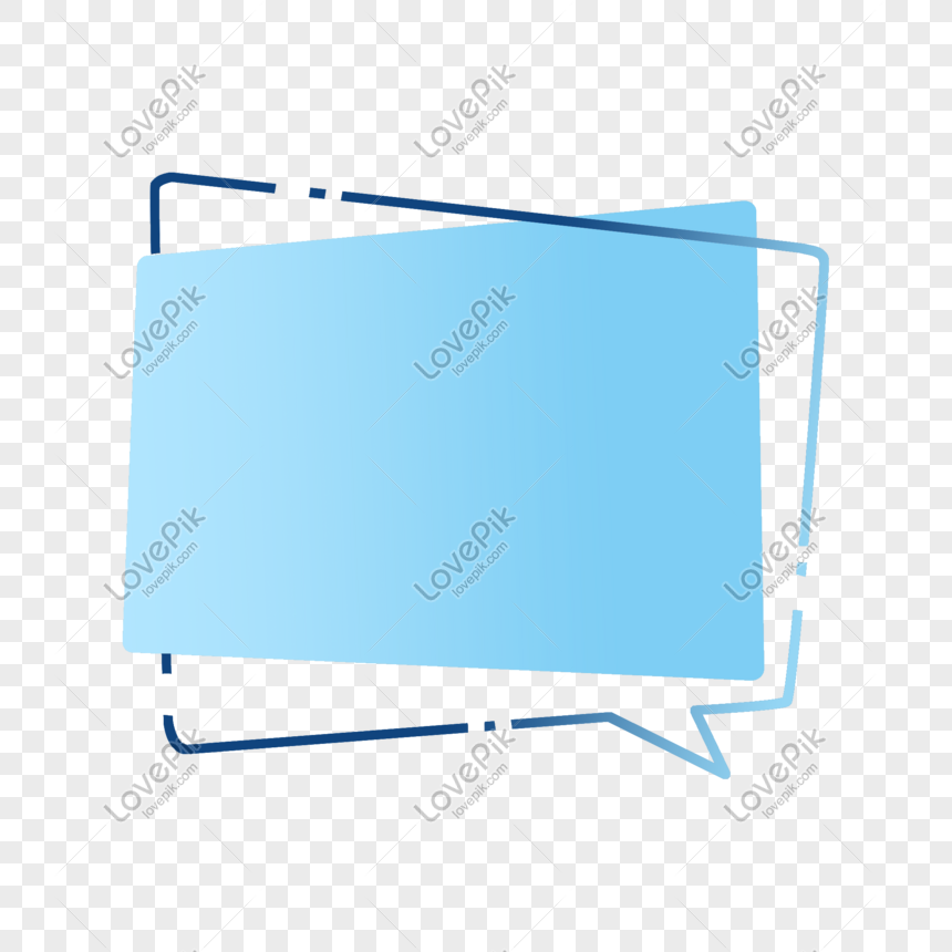 Blue Technology Square Dialog PNG White Transparent And Clipart Image ...