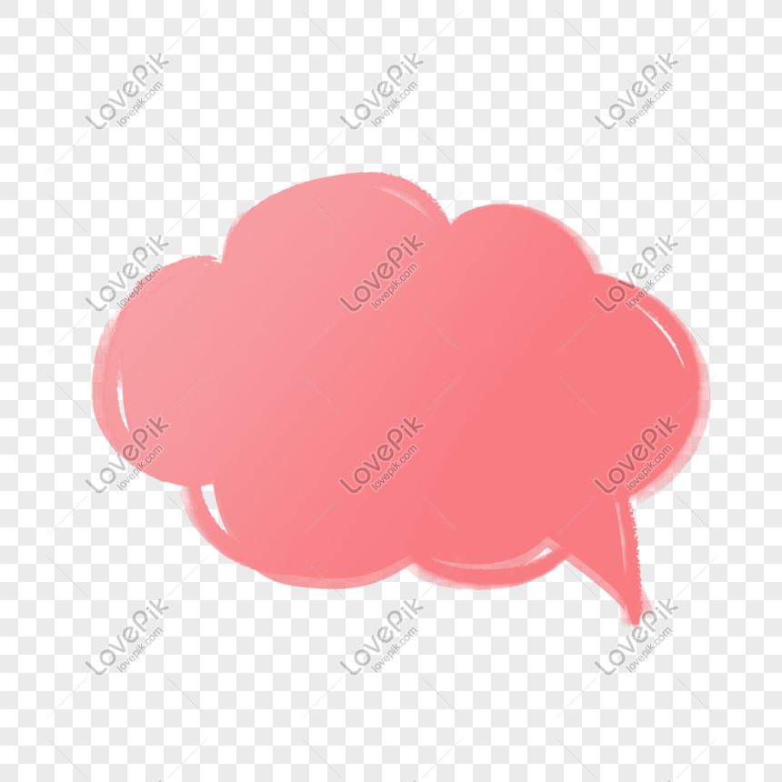 Pink Cloud Hand Drawn Dialog PNG Transparent And Clipart Image For Free ...