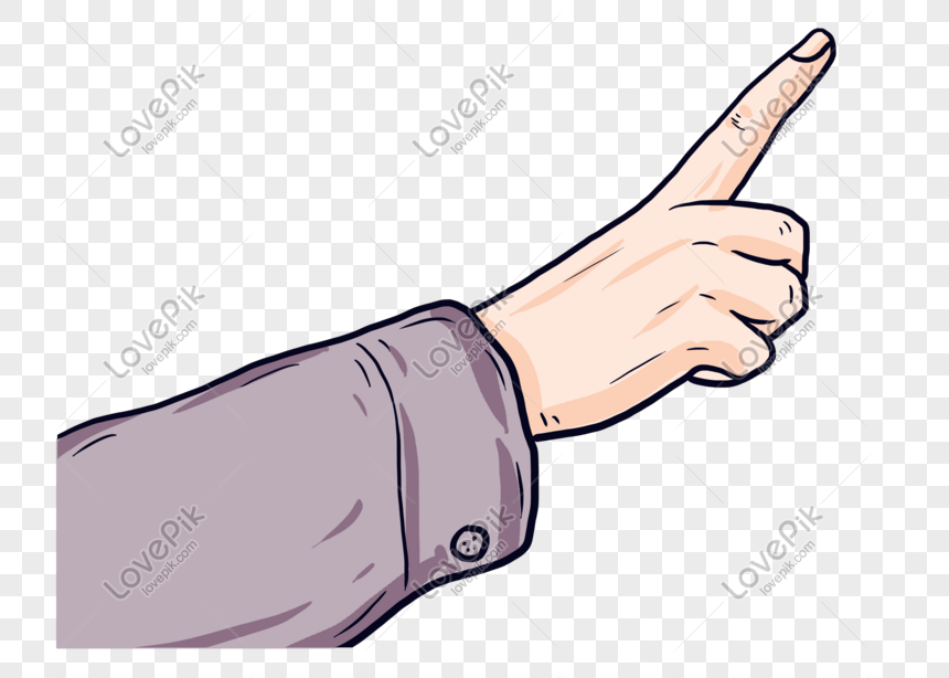 cartoon pointing finger clipart