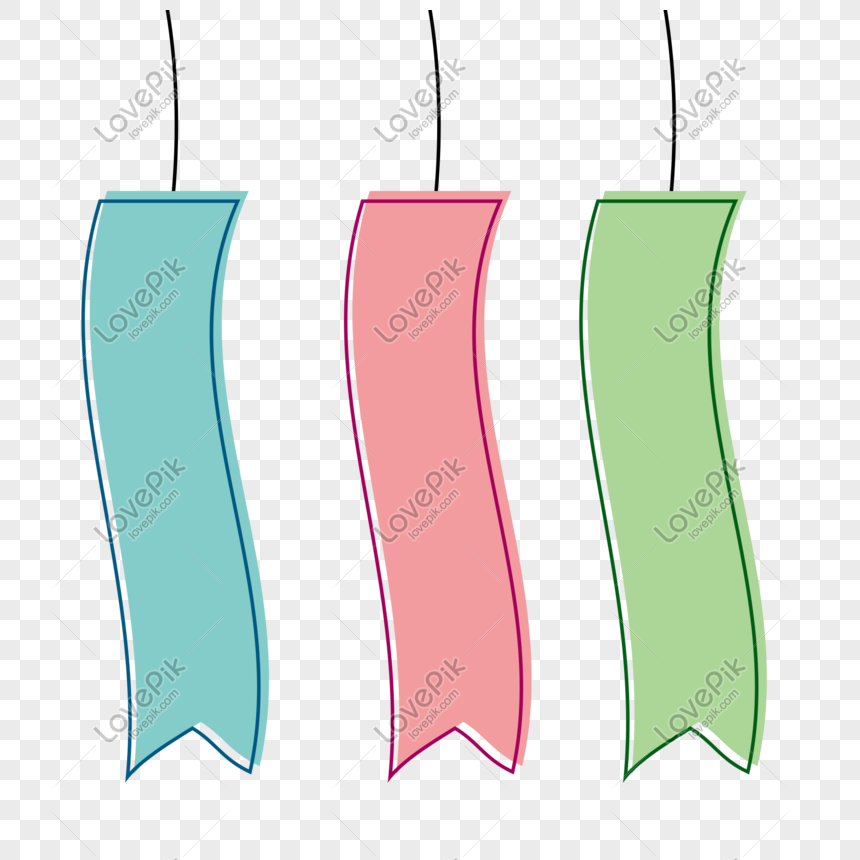 Banner De Tres Colores De Vector De Dibujos Animados PNG Imágenes Gratis -  Lovepik