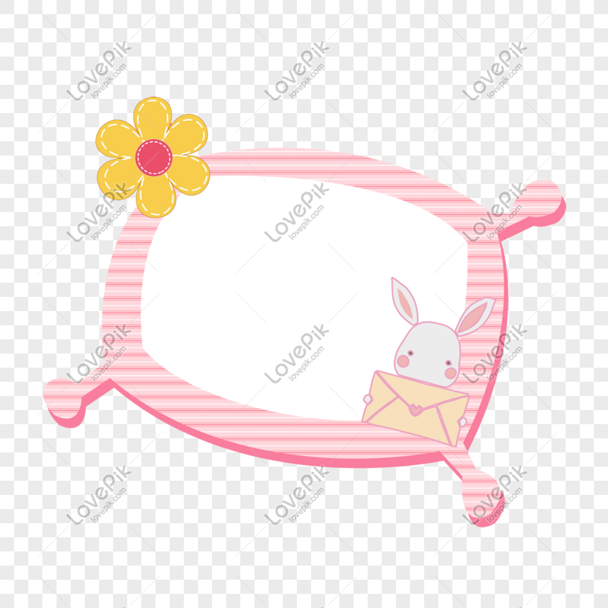 Pink Cartoon Rabbit Border Design PNG Transparent Image And Clipart Image  For Free Download - Lovepik | 611712547