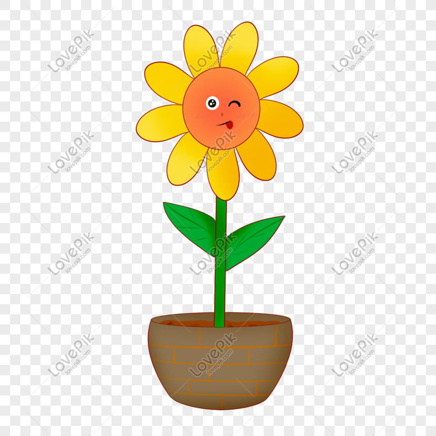 Ilustrasi Bunga Matahari Kuning Gambar Unduh Gratis Grafik