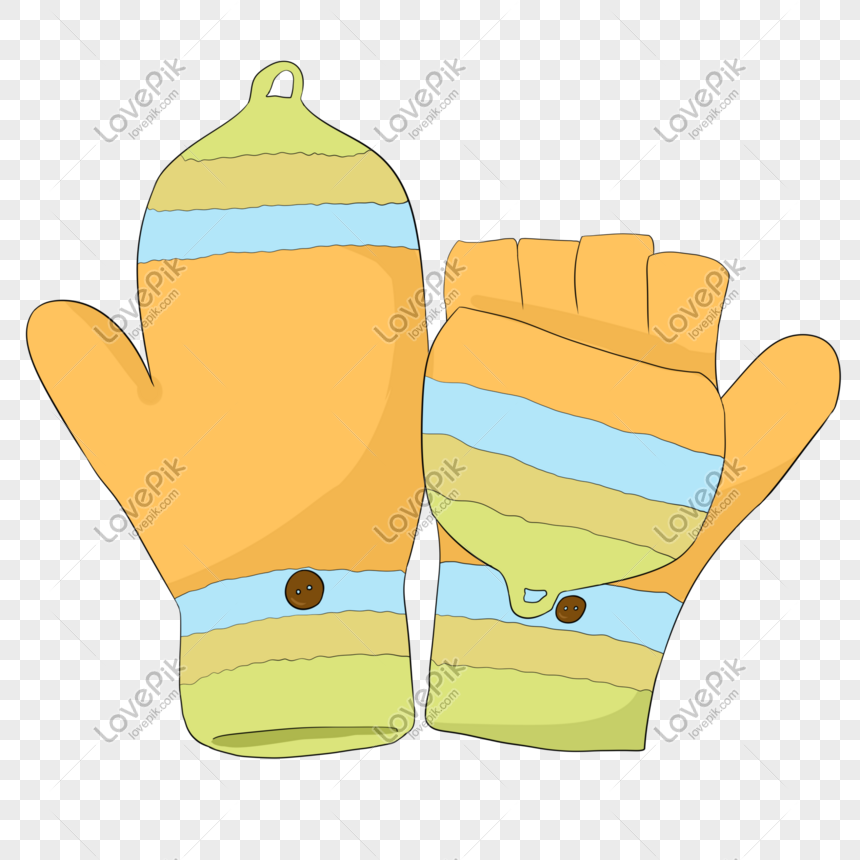 yellow cartoon gloves