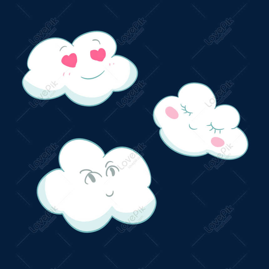 Hình ảnh Bầu Trời Mây Mây Biểu Hiện đám Mây Dễ Thương PNG Miễn Phí ...