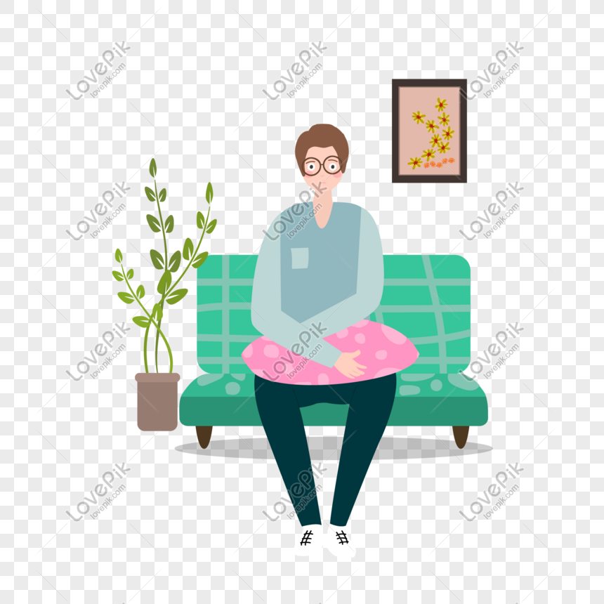 Cartoon Windy Boy On The Couch PNG White Transparent And Clipart Image For  Free Download - Lovepik | 611743922