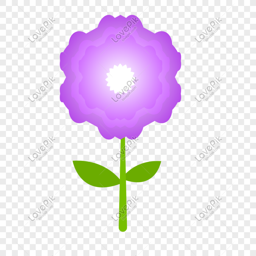A Hand Painted Purple Flower PNG Transparent And Clipart Image For ...