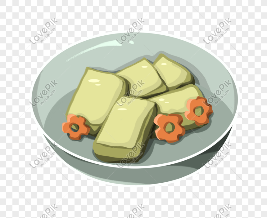 Laba Green Tofu Illustration PNG White Transparent And Clipart Image ...