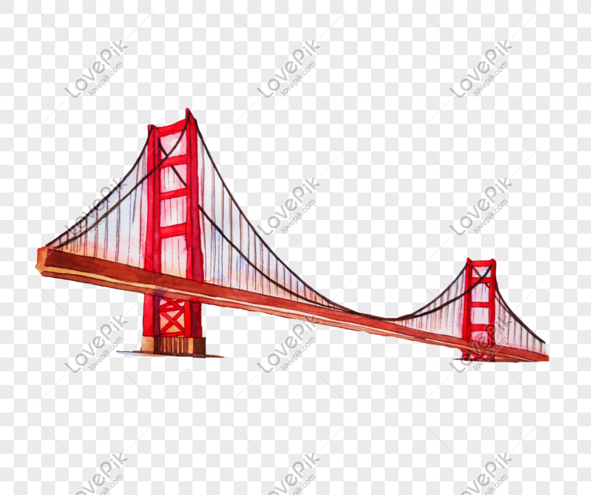 Hand Drawn Golden Gate Bridge Illustration PNG Transparent Background And  Clipart Image For Free Download - Lovepik | 611715520