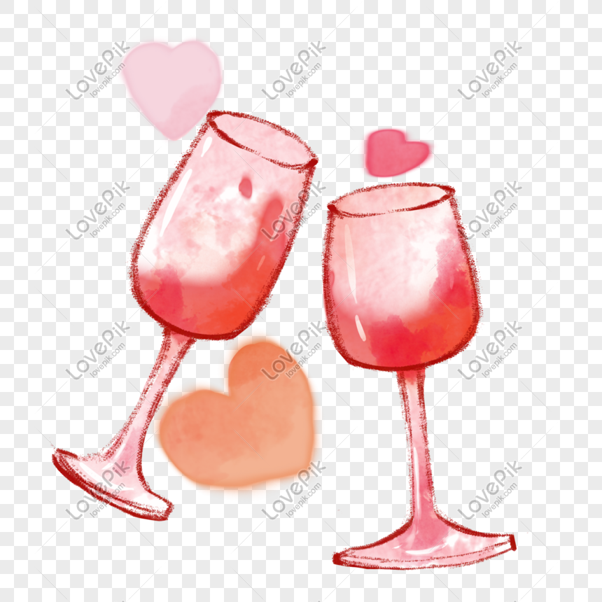 Download Valentines Day Love Wine Glass Illustration Png Image Psd File Free Download Lovepik 611716005