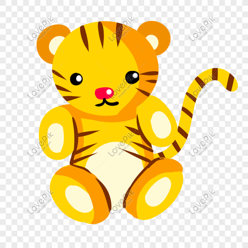 Yellow Creative Tiger Element, Yellow, Creative, Pattern PNG