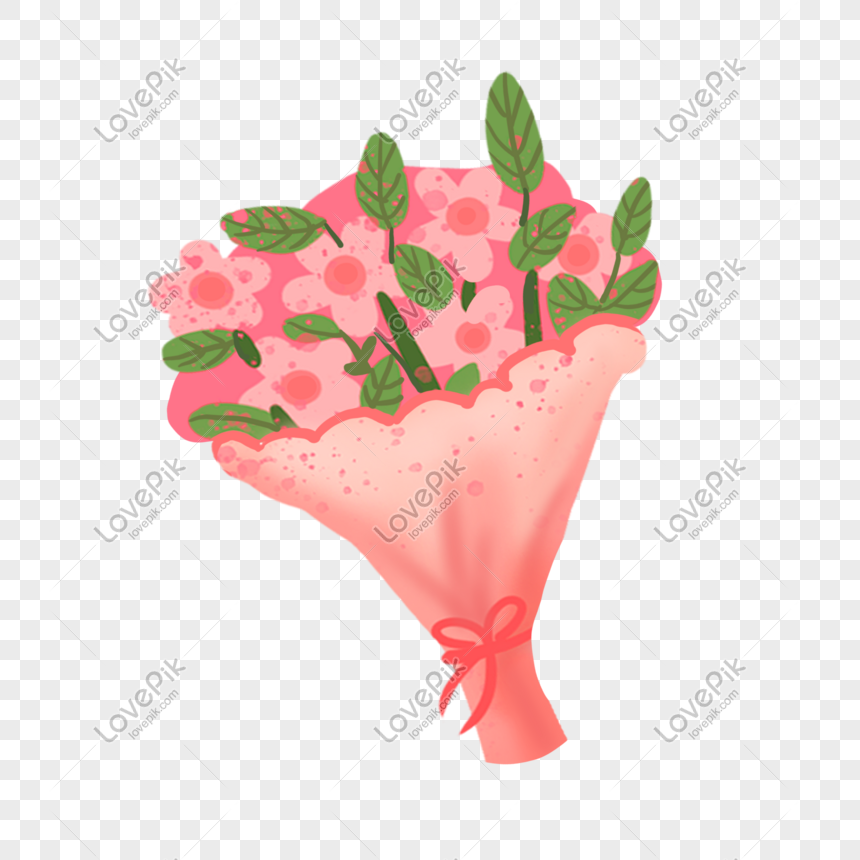 Ilustrasi Pola Bunga Sejambak Bunga Tangan Gambar Unduh