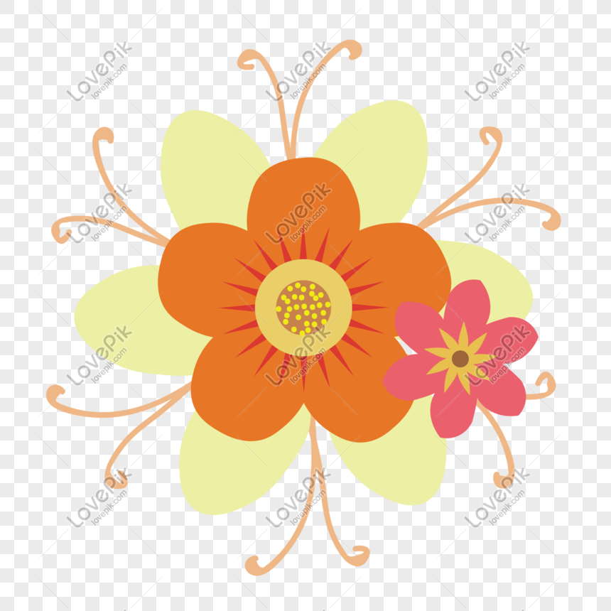 Flor Pétalos De Flores Naranja Oro PNG Imágenes Gratis - Lovepik