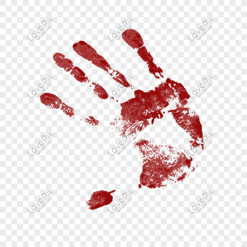 dripping bloody handprint png