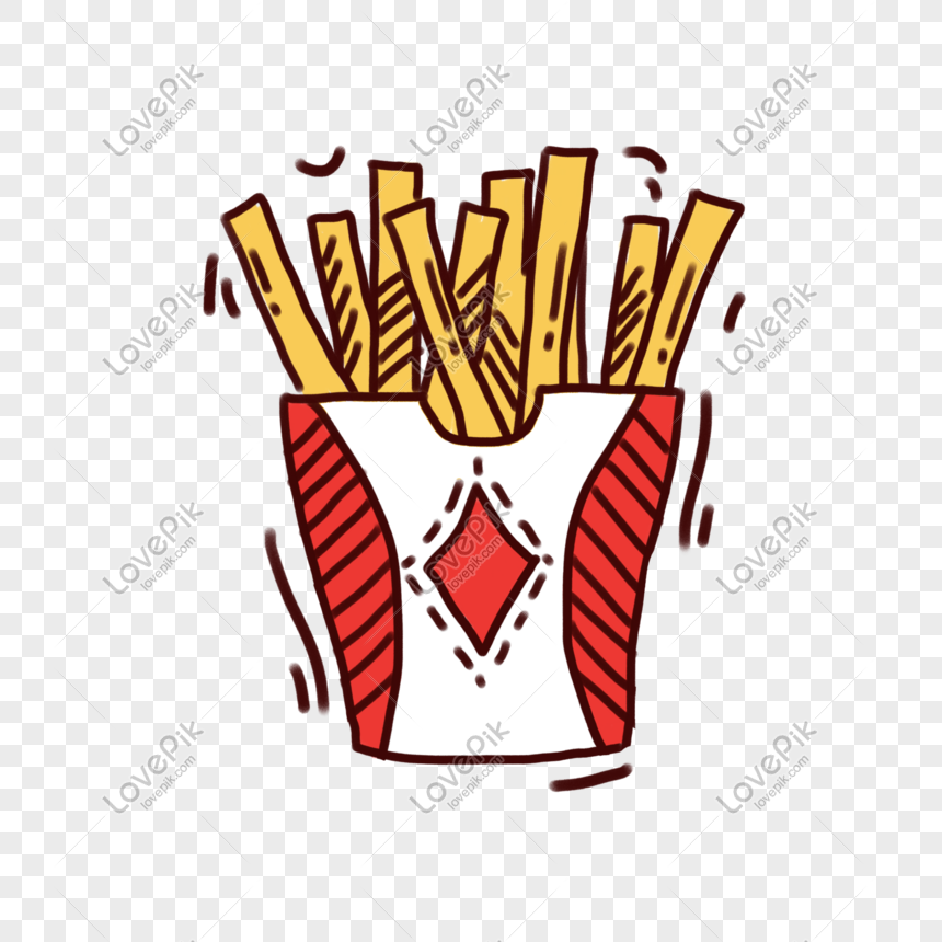 Cartoon Hand Drawn Cute French Fries PNG Transparent Image And Clipart  Image For Free Download - Lovepik | 611740017
