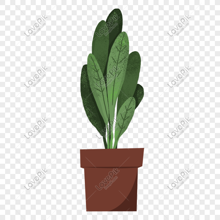 Free Green Plant Potted Elements PNG Image And Clipart Image For Free ...