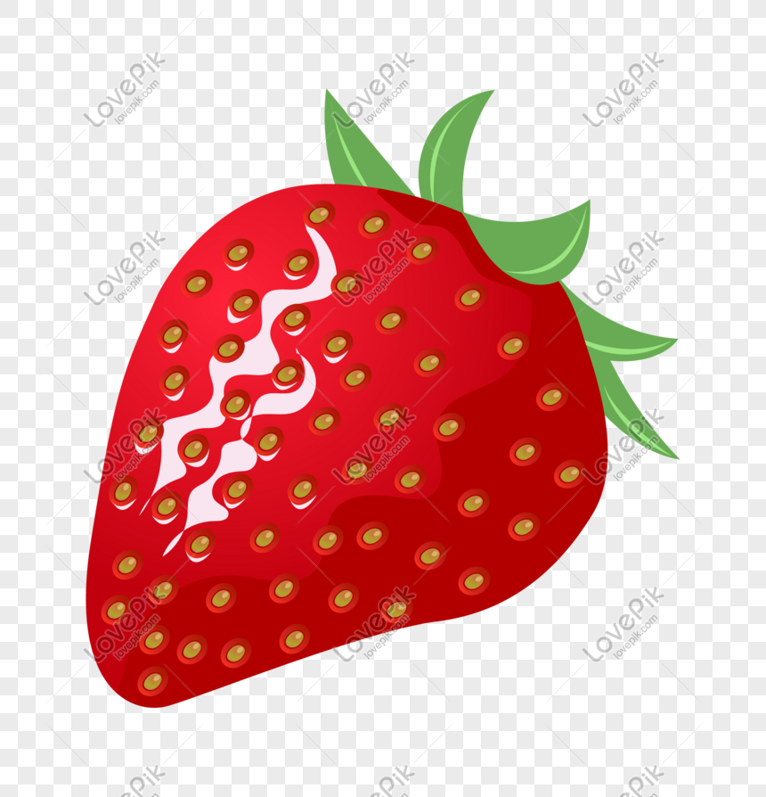 Hand Drawn Seductive Strawberry Illustration Png Free Download And 