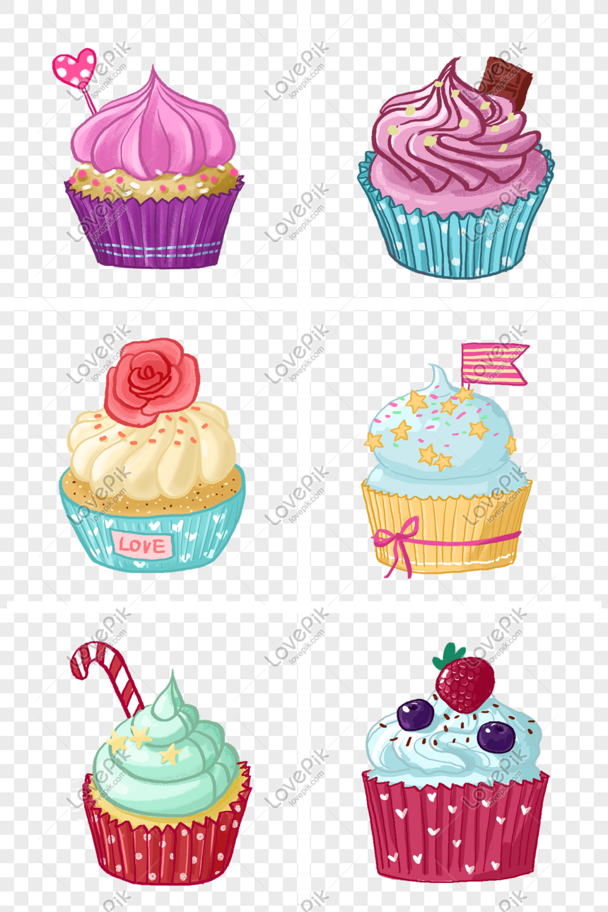 Lukisan Tangan Comel Cupcakes Kumpulan Png Bahan Percuma Gambar Unduh Gratis Imej 611744317 Format Psd My Lovepik Com