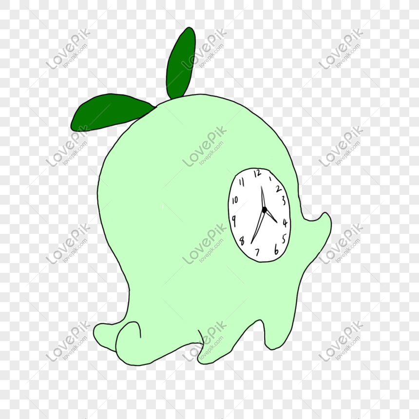 photo de horloge dessin anime de meduses avec des feuilles numero de l image611744667 format d image psd fr lovepik com photo de horloge dessin anime de