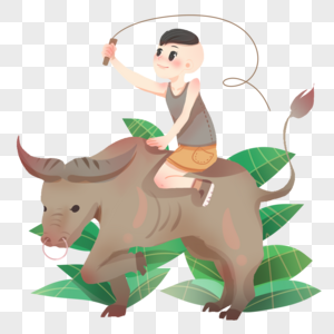 Little Boy Catching Yellow Cattle Png Images With Transparent 