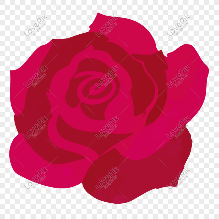 Flor Rosa Vector De Estilo De Dibujos Animados Rojo PNG Imágenes Gratis -  Lovepik