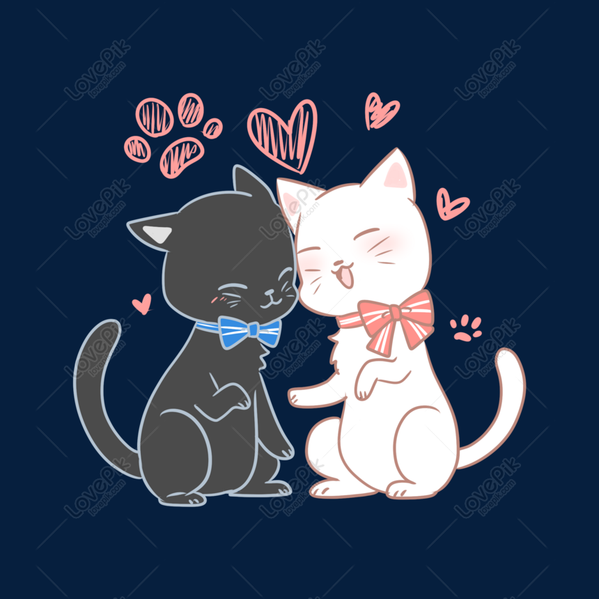 Đón Valentine này với cặp đôi mèo đen đáng yêu được vẽ bằng tay của mình! Hãy xem bức tranh đầy tình yêu và lãng mạn này để cảm nhận ngày lễ tình nhân.